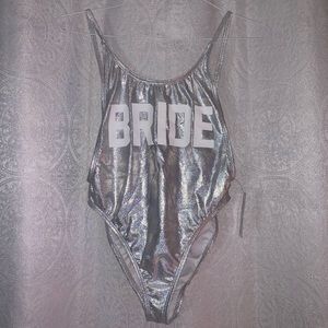 Women’s size medium silver Bride one piece
